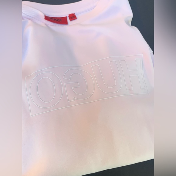 HUGO BOSS Baby Pink Reverse Hugo shirt XXL - Picture 1 of 9